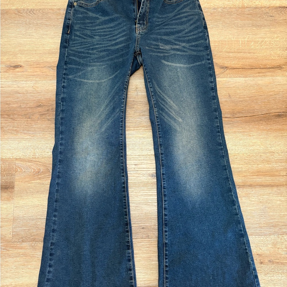 Stylish Blue Flare Jeans